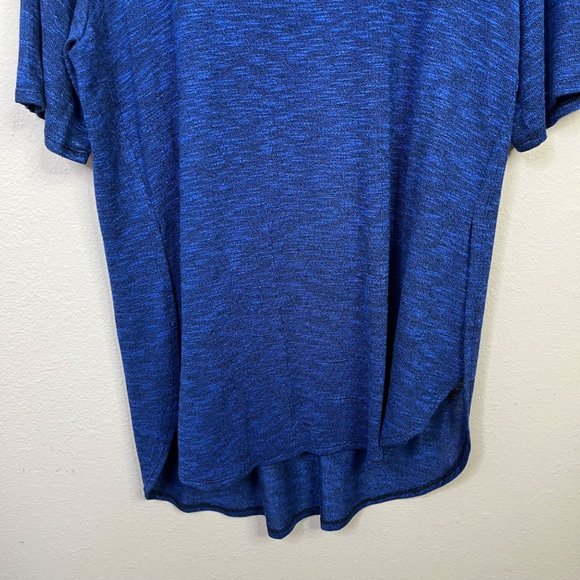 Hannah Women's Blue Short Sleeve Split Hem Shirt Size XL NWT Crew Neck - Picture 5 of 9